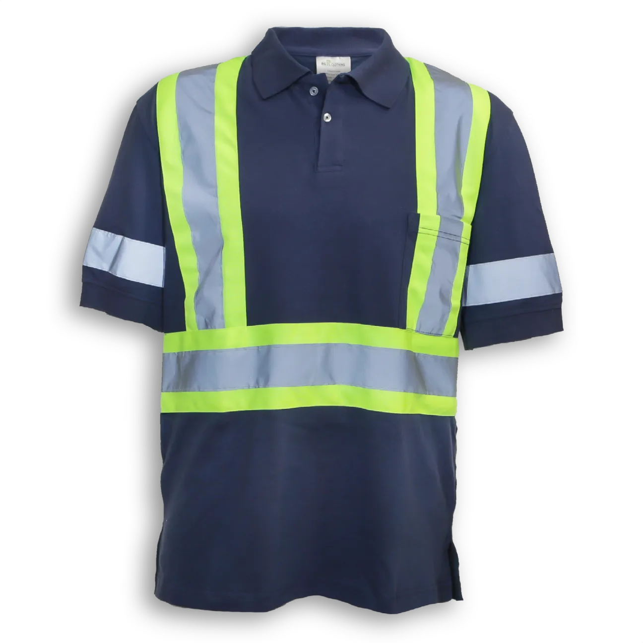 Big K BK3507 Hi-Vis 100% Cotton Polo Safety Shirt with Chest Pocket
