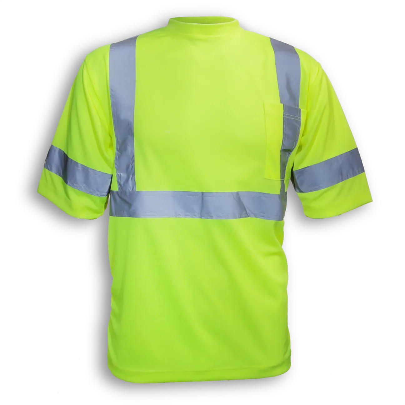 Big K BK5912 T-Shirt Hi-Vis Traffic Safety Soft Polyester | CSA Z96-22 ANSI Compliant | Moisture-Wicking with Pocket & Reflective Tape