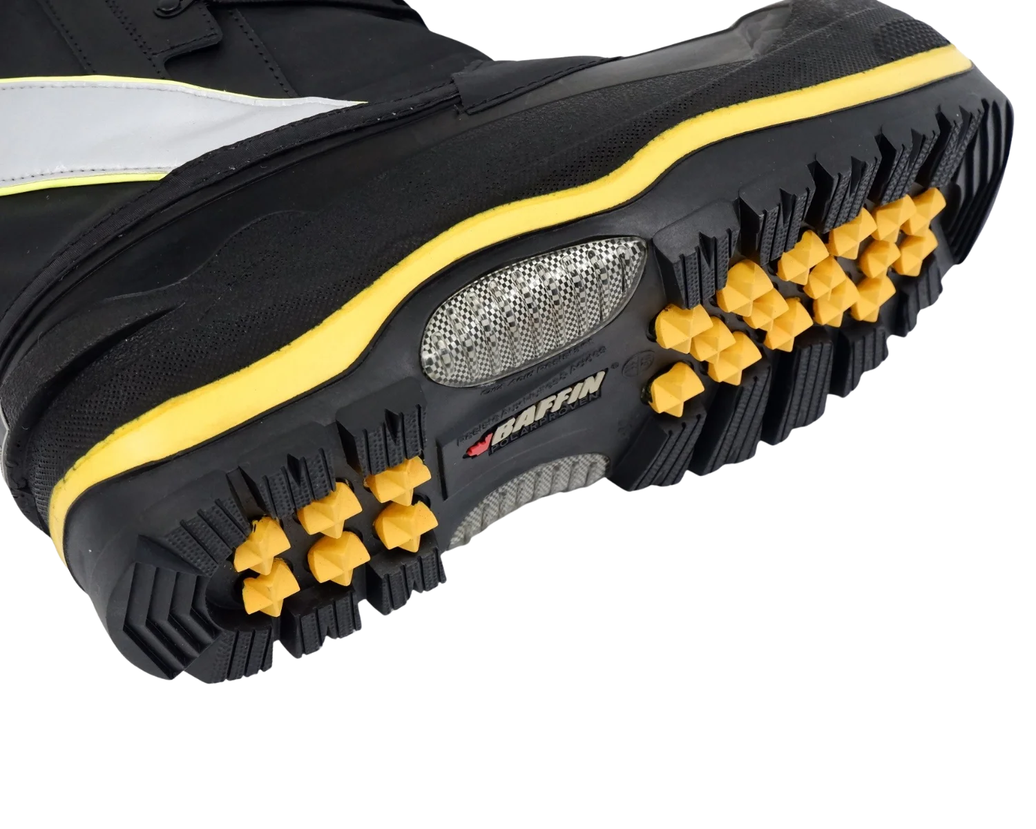 Baffin Men's Winter Work Boots Derrick Hi-Vis, Oil and Acid Resistant, -100°C/-148°F Rated, GelFlex Mid-Sole, Reflective Strips, Neoprene, Sizes 8-13