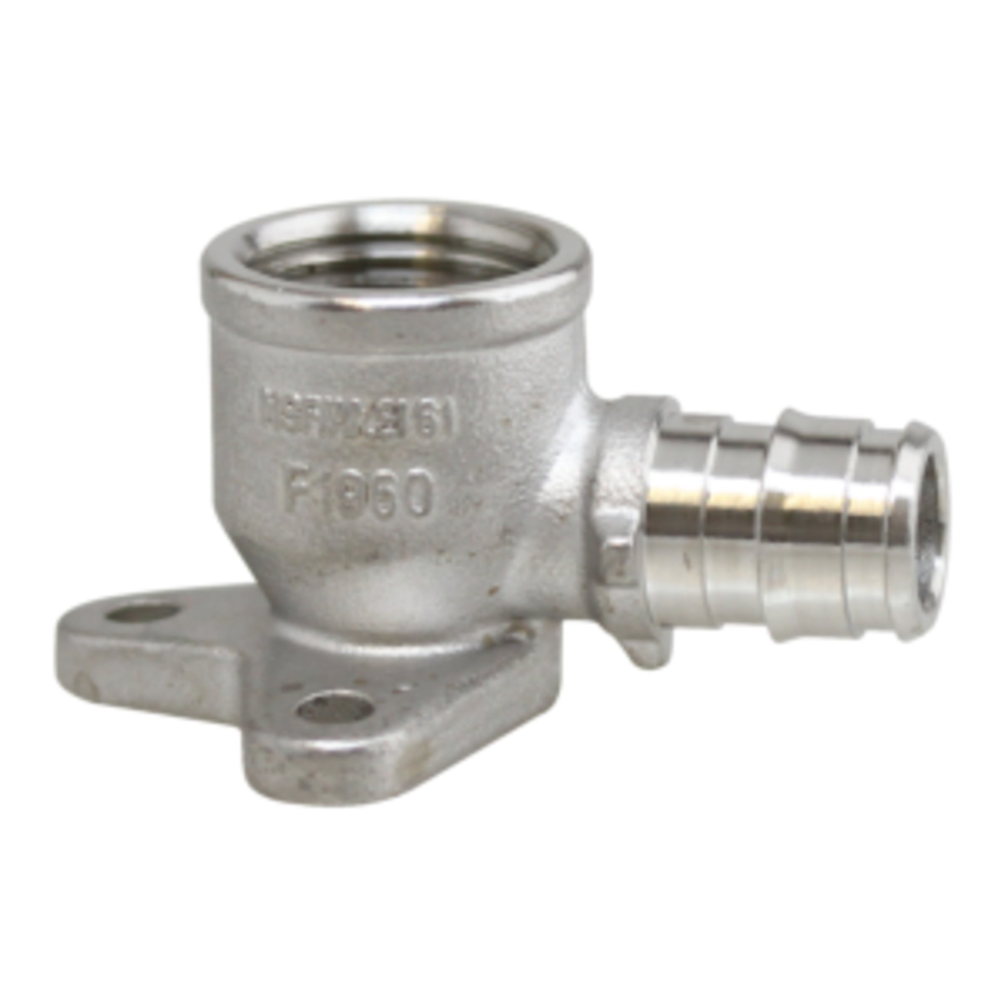 PEX x FPT Drop Ear 90° Elbow – 304 Stainless Steel