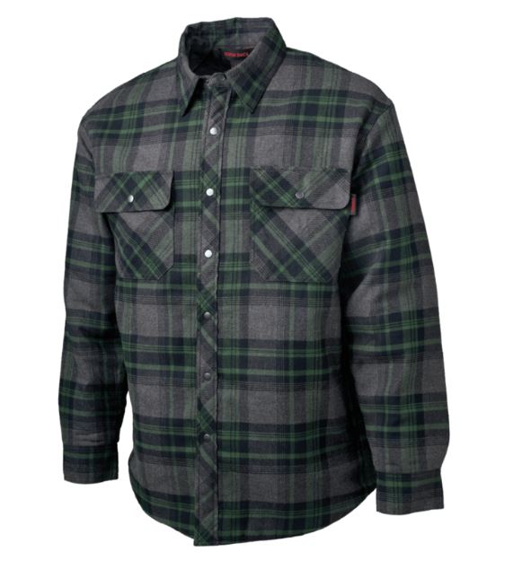 Tough Duck WS05 Men's Work Shirt - Cotton Flannel, Quilt Lined, Preshrunk, Snap Closure, Water-Repellent, Adjustable Cuffs, Durable | Sizes S-5XL