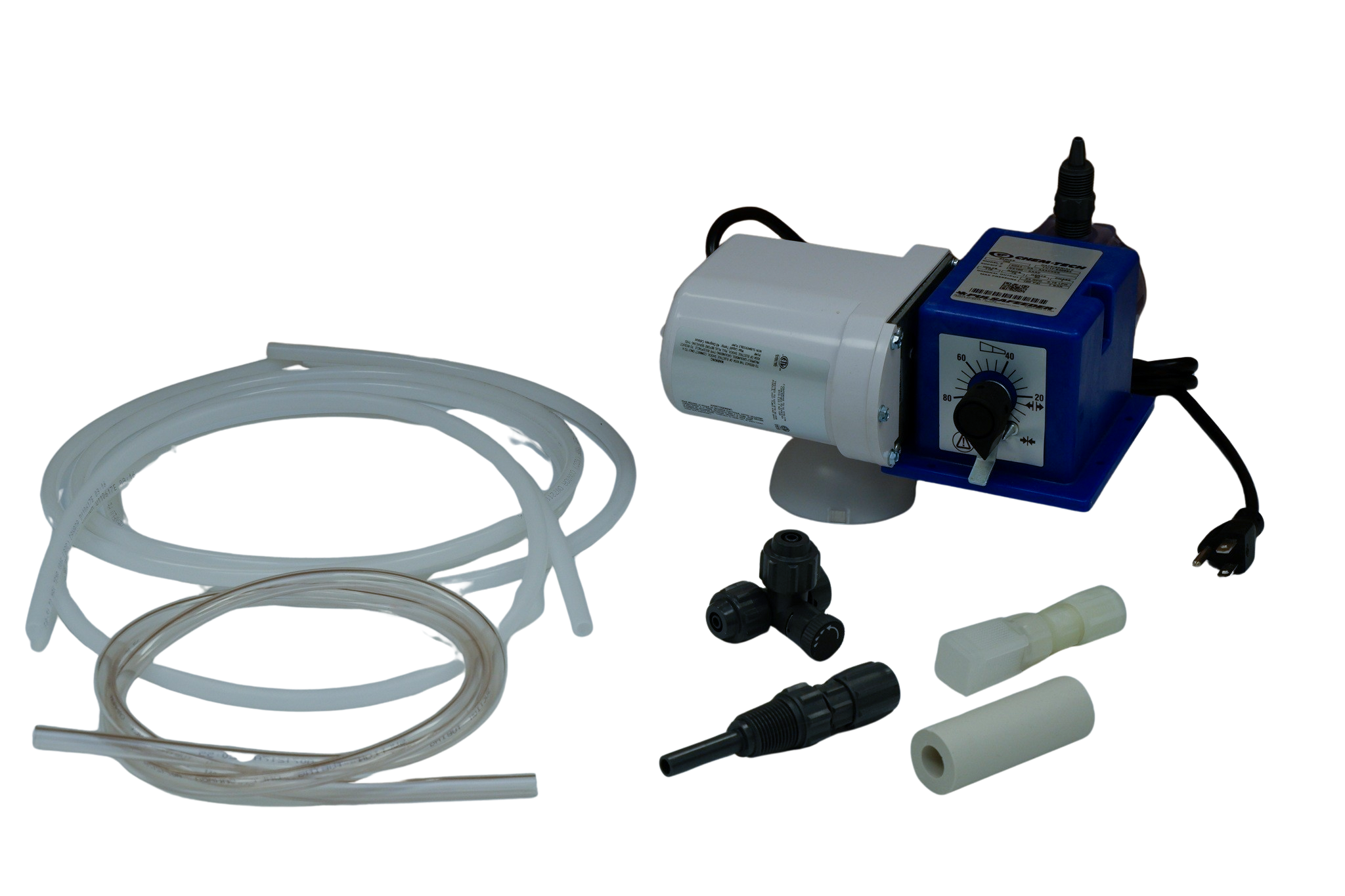 Chem-Tech Series 100 Mechanical Diaphragm Pumps: Dependable, Adjustable Flow up to 30 GPD, High Pressure 100 PSI, Chemical Resistant Design