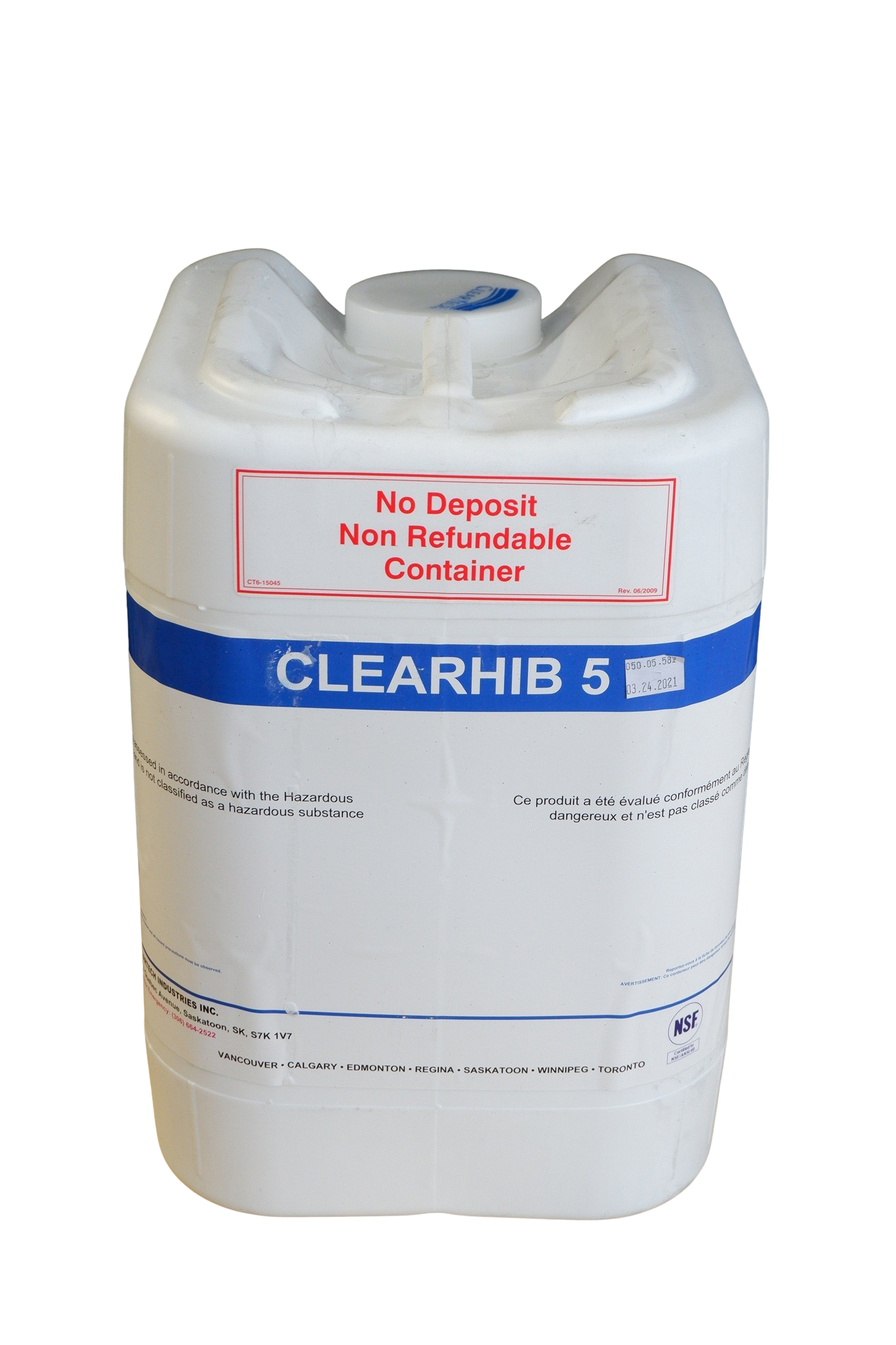 ClearHib 5 Liquid Corrosion Inhibitor – NSF 60 Certified Polyphosphate Formula | Prevents Scale, Iron & Manganese Fouling in Municipal Water Systems