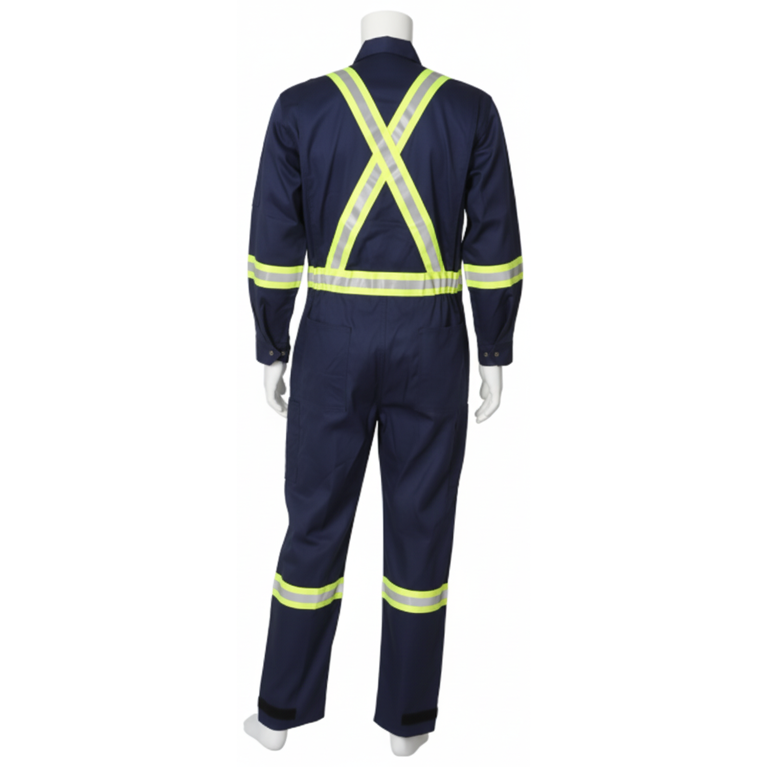 Viking® Firewall FR® 40677 CSA High-Vis Striped Coveralls | Flame-Resistant, NFPA 2112, PPE Cat 2, for Hazardous Work Environments | Sizes XSR–5XLR