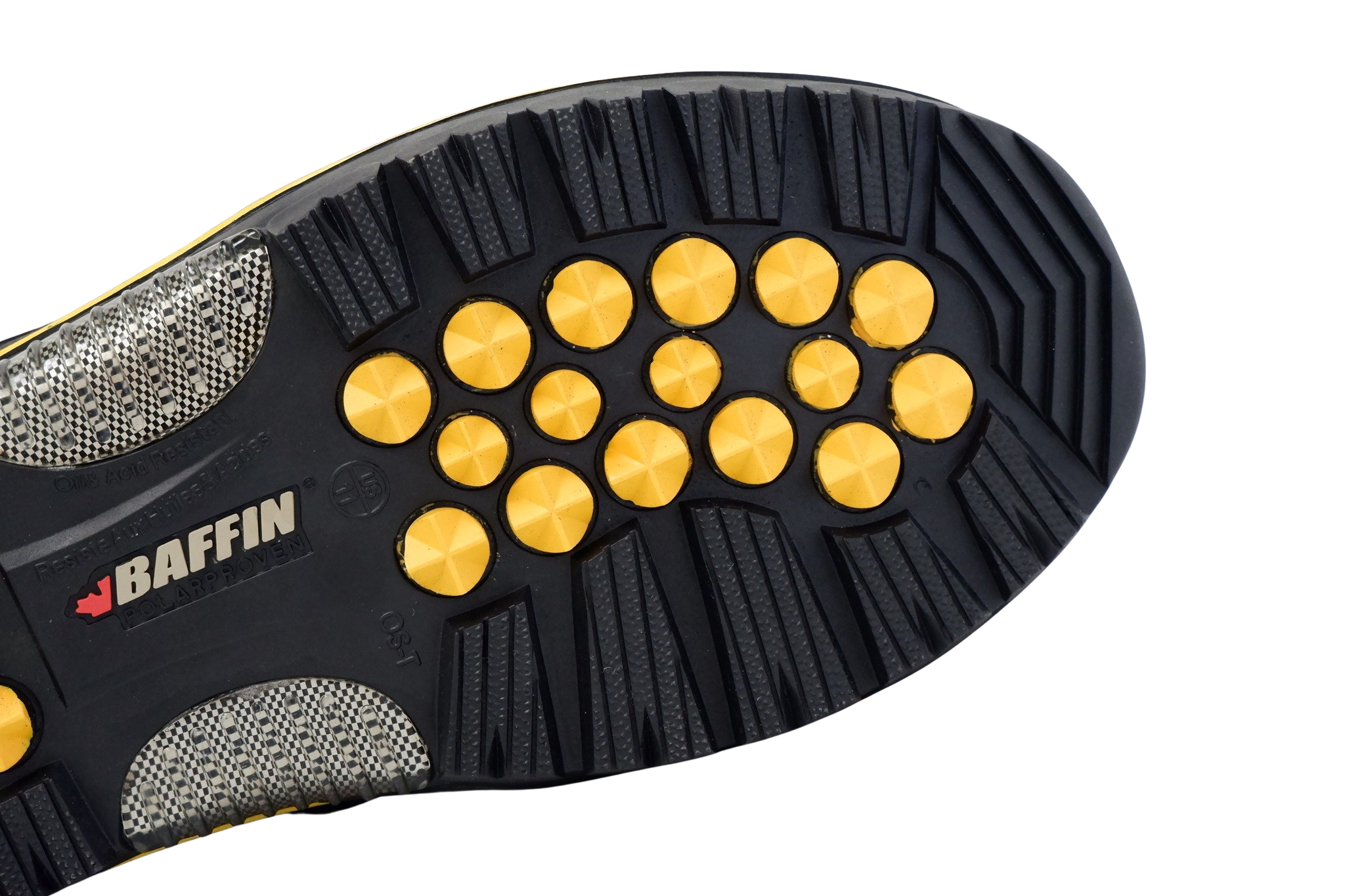 Baffin Men's Winter Work Boots Derrick Hi-Vis, Oil and Acid Resistant, -100°C/-148°F Rated, GelFlex Mid-Sole, Reflective Strips, Neoprene, Sizes 8-13
