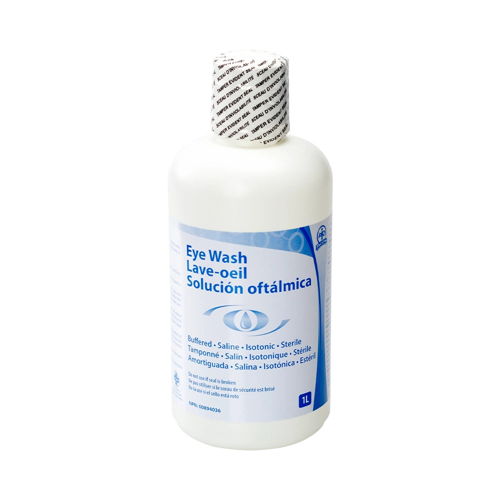 Sterile Buffered Saline Eyewash Solution – Isotonic Eye Irrigation | 500 mL, 1 L & 4 L Bottles for Emergency Eye Wash Stations
