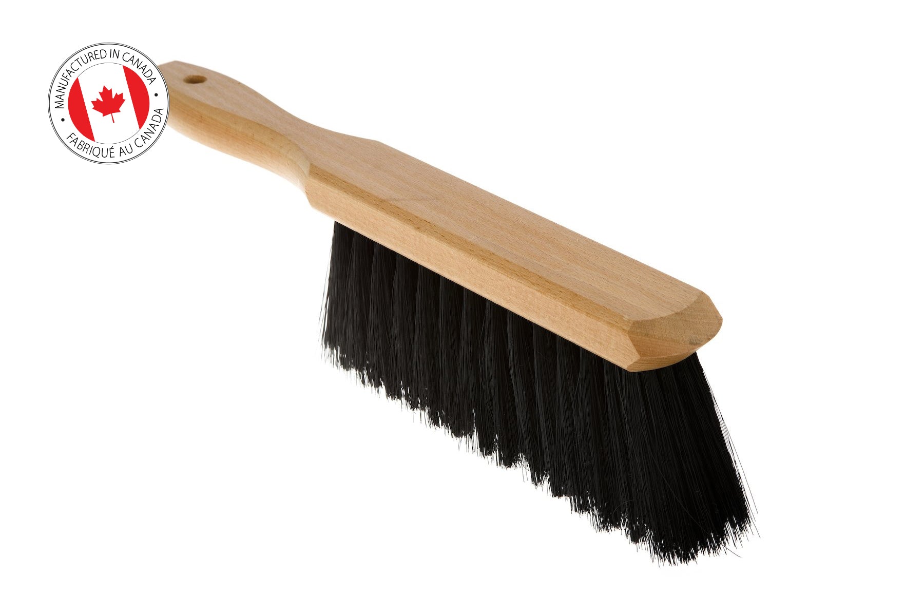 Synthetic Fibre Counter Brush – 13" PVC Trim with Soft, All-Synthetic Bristles & Wood Block for Fine Dust Removal on Counters & Benches