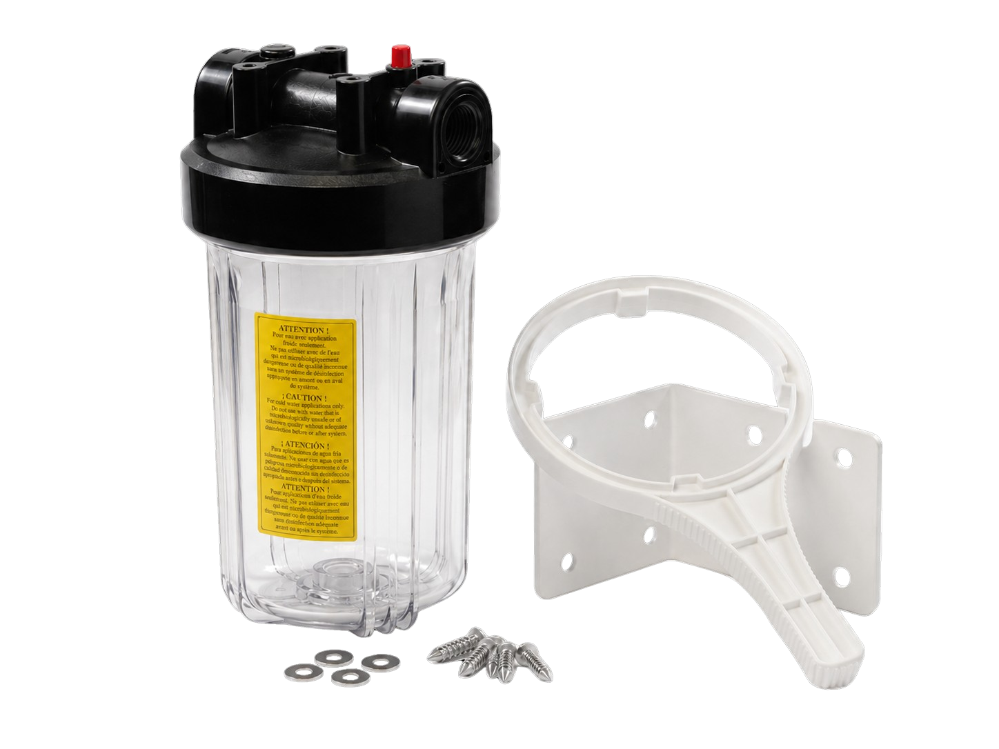 Big Blue Water Filter Housing in Black and Clear