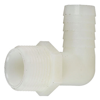 Nylon 90° Barb X MPT Hose Barb Fittings | Tough, Durable, NSF Certified, FDA Approval | Ideal for Water Systems, Underground Installations, and Livestock