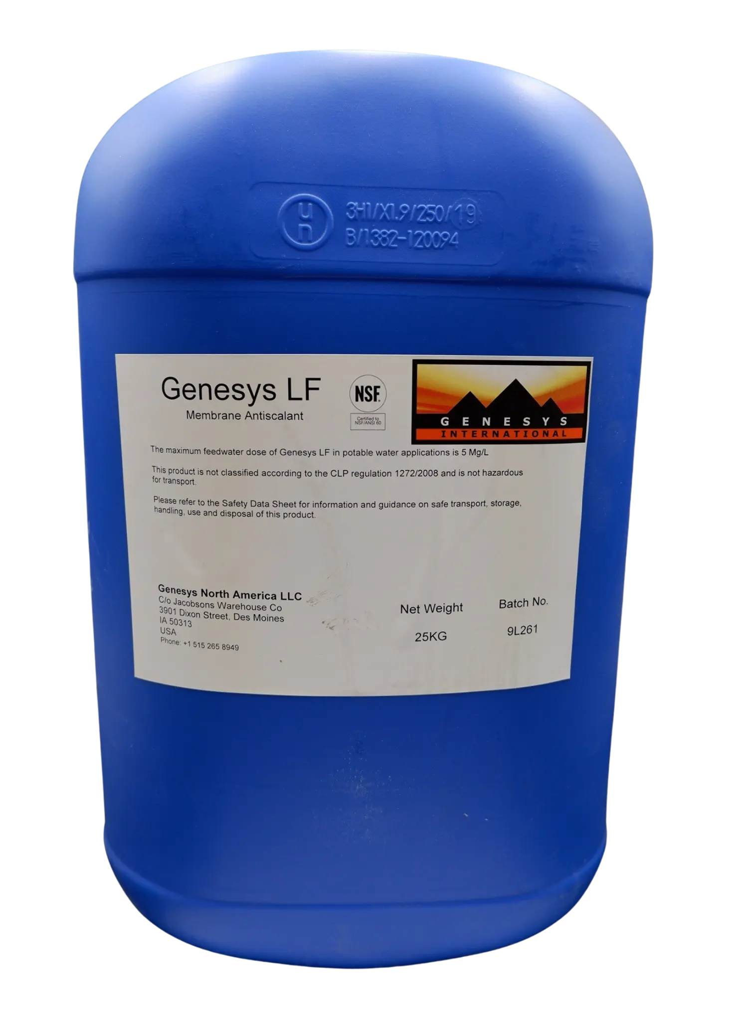 Genesys LF Antiscalant – NSF Certified Liquid Inhibitor for RO/NF Systems | Controls Silica, Calcium & Metal Scaling | Acid-Free High Recovery Formula