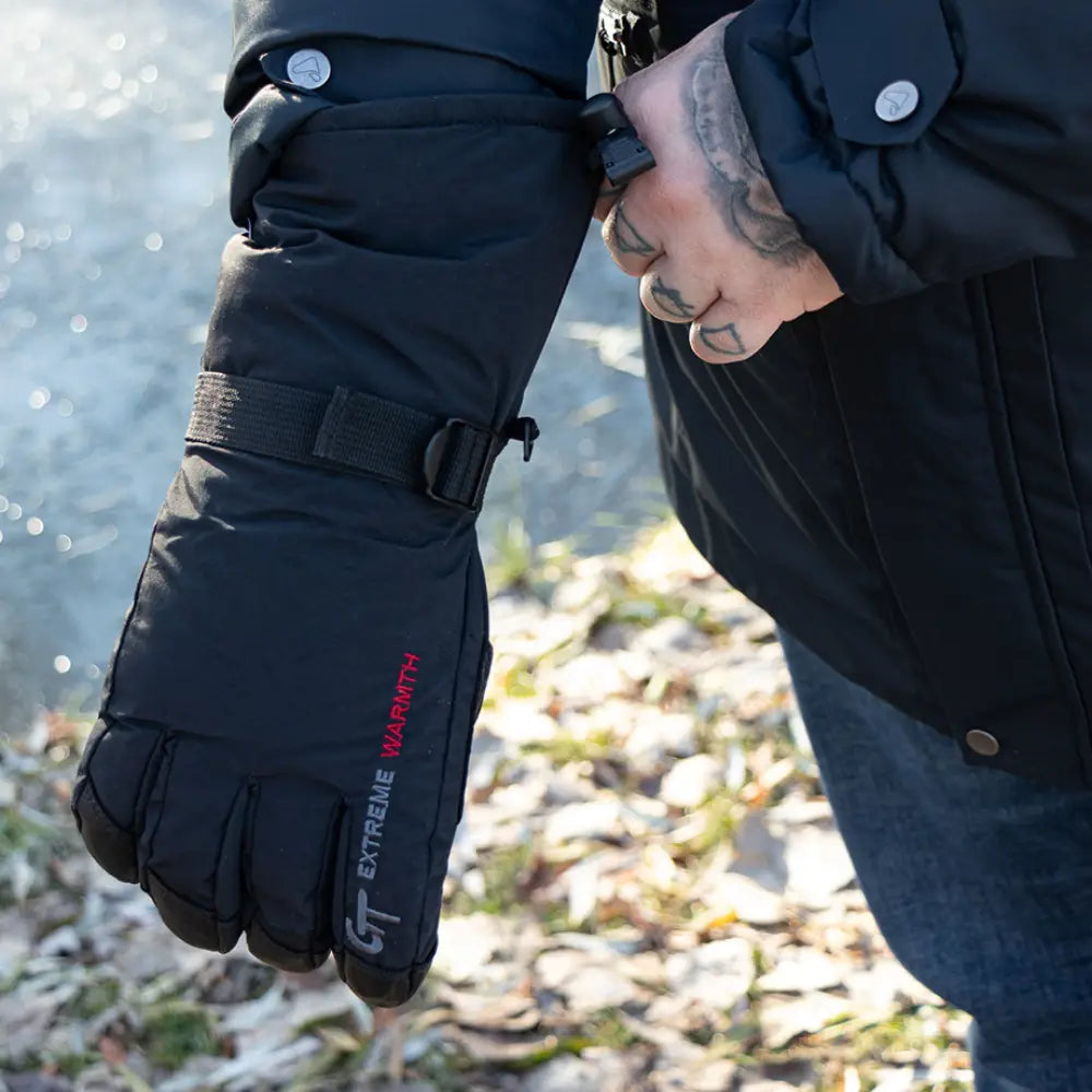 rimaLoft warmth rated to -40C, deer leather palm