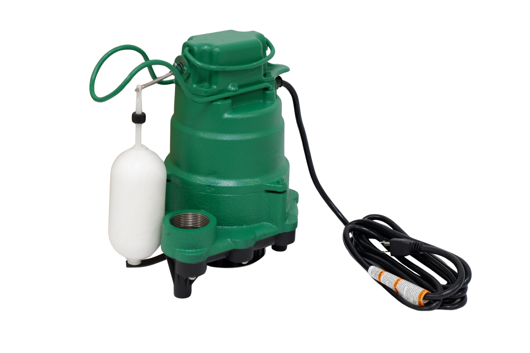 Hydromatic HP33 1/3 HP Cast Iron Sump Pump with Vortex Impeller for Small Diameter Pits | 48 GPM | 10" Minimum Sump Diameter | Thermal Protection