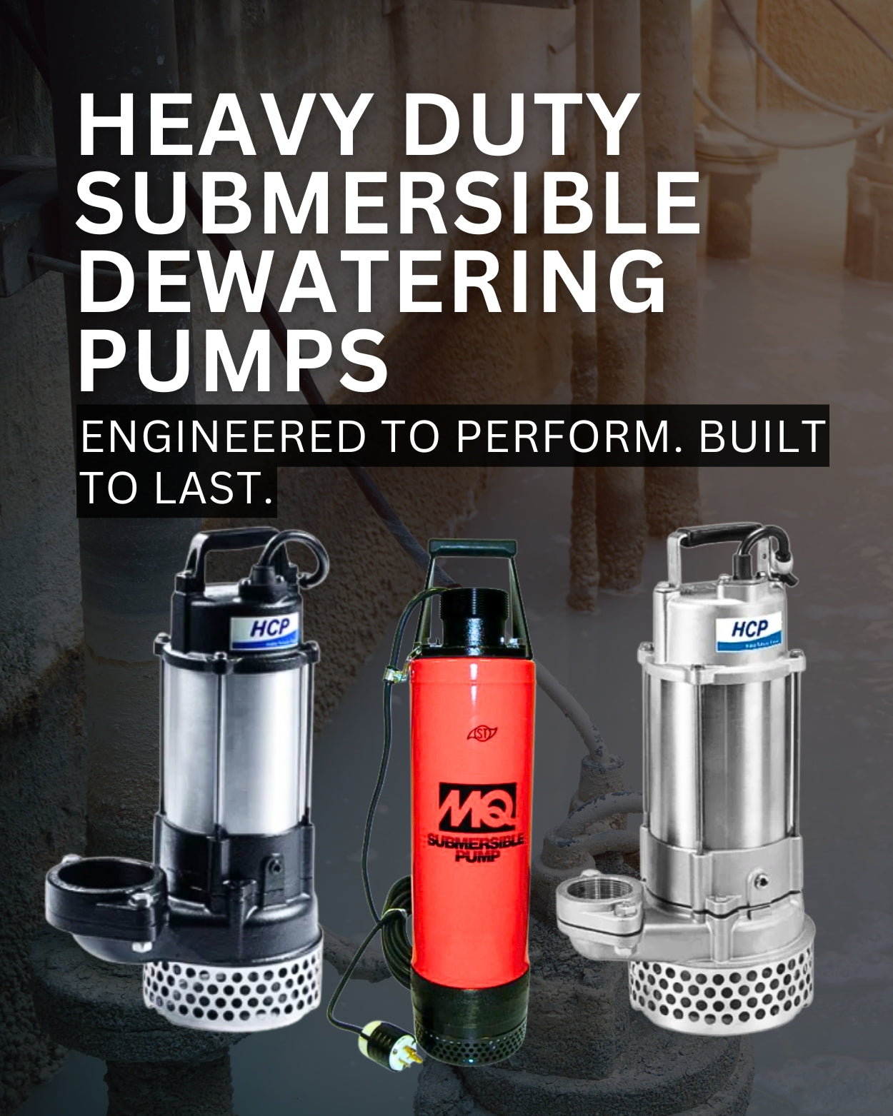 Heavy Duty Submersible Dewatering Pumps Banner