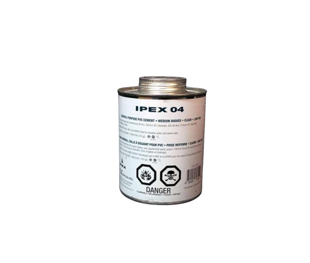 Ipex 04 Clear PVC Cement Low VOC ā Medium-Bodied, Fast-Setting Solvent Cement