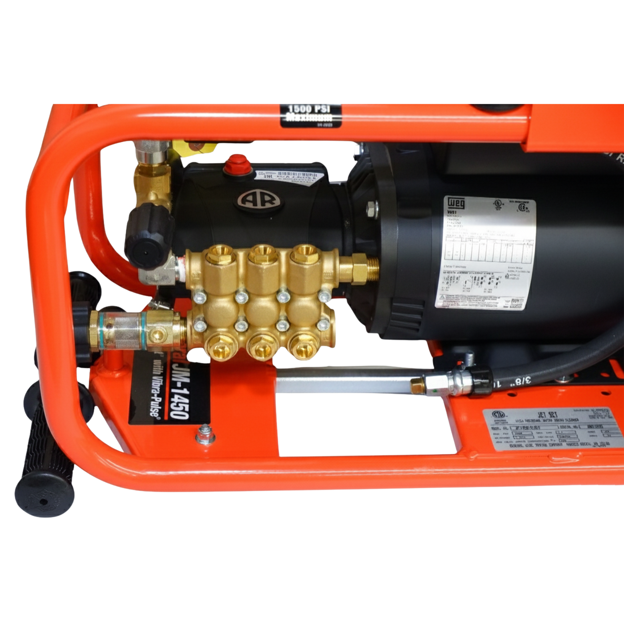 General JM-1450-A Electric Drain Jetter – 1500 PSI, 1.7 GPM, 1.5 HP, Vibra-Pulse, GFCI, 150 ft Hose, Compact Portable Water Jet for 1-1/2" to 4" Lines