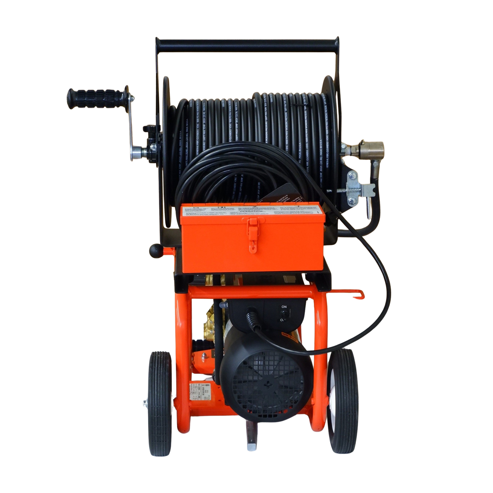 General JM-1450-A Electric Drain Jetter – 1500 PSI, 1.7 GPM, 1.5 HP, Vibra-Pulse, GFCI, 150 ft Hose, Compact Portable Water Jet for 1-1/2" to 4" Lines