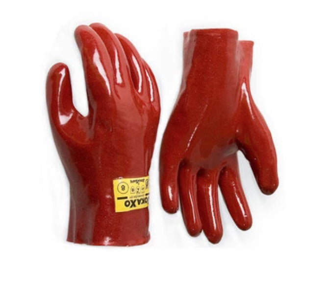 Jokasafe JokaXo Short-Sleeved Vinyl Safety Gloves - Superior Chemical Protection, Smooth TopGrip, Flexible in Cold, Ideal for Multi-Industry Use
