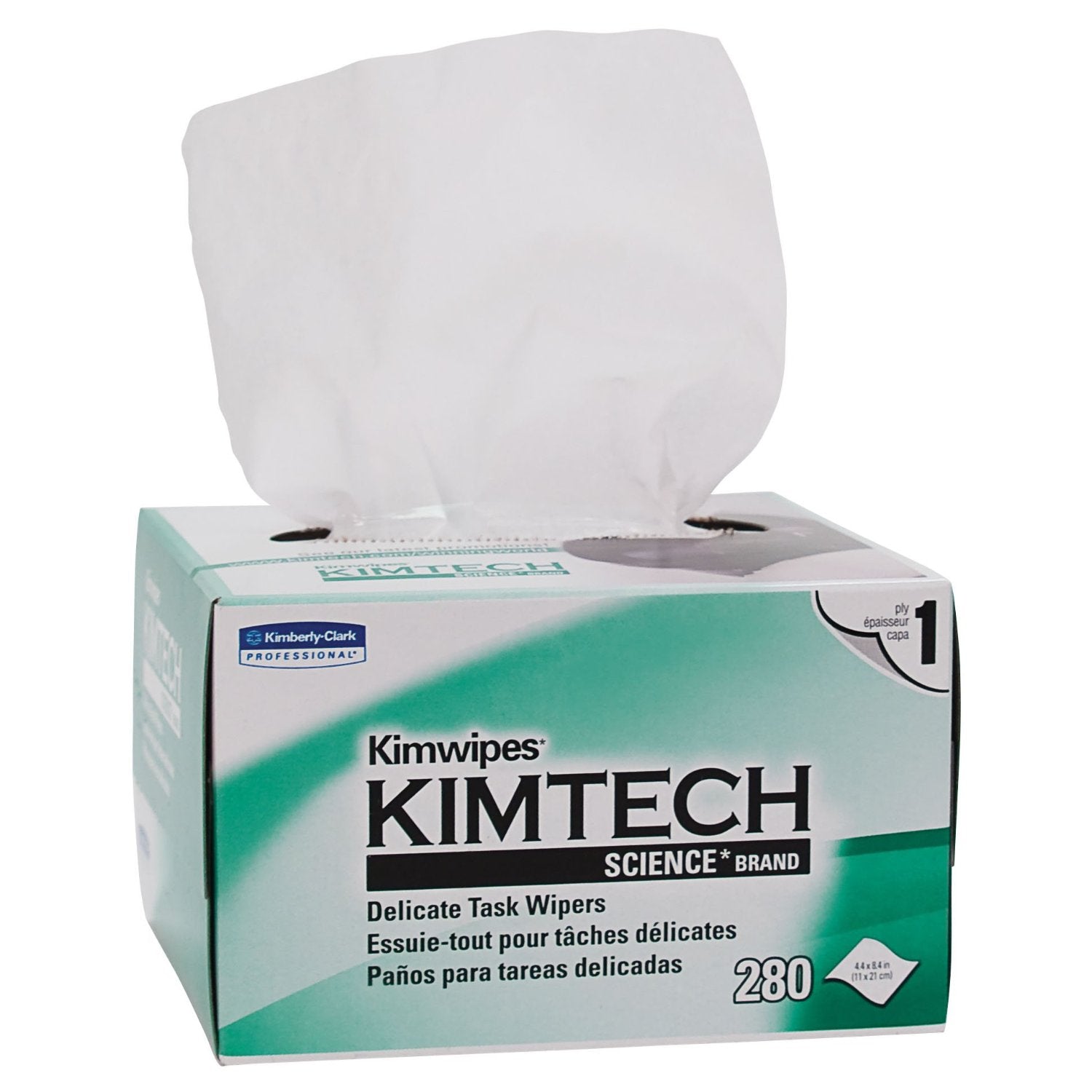 Kimtech Kimwipes 34120 Single-Ply Delicate Task Wipers – 4.3" x 8.2" Low-Lint Lab Wipes, Anti-Static
