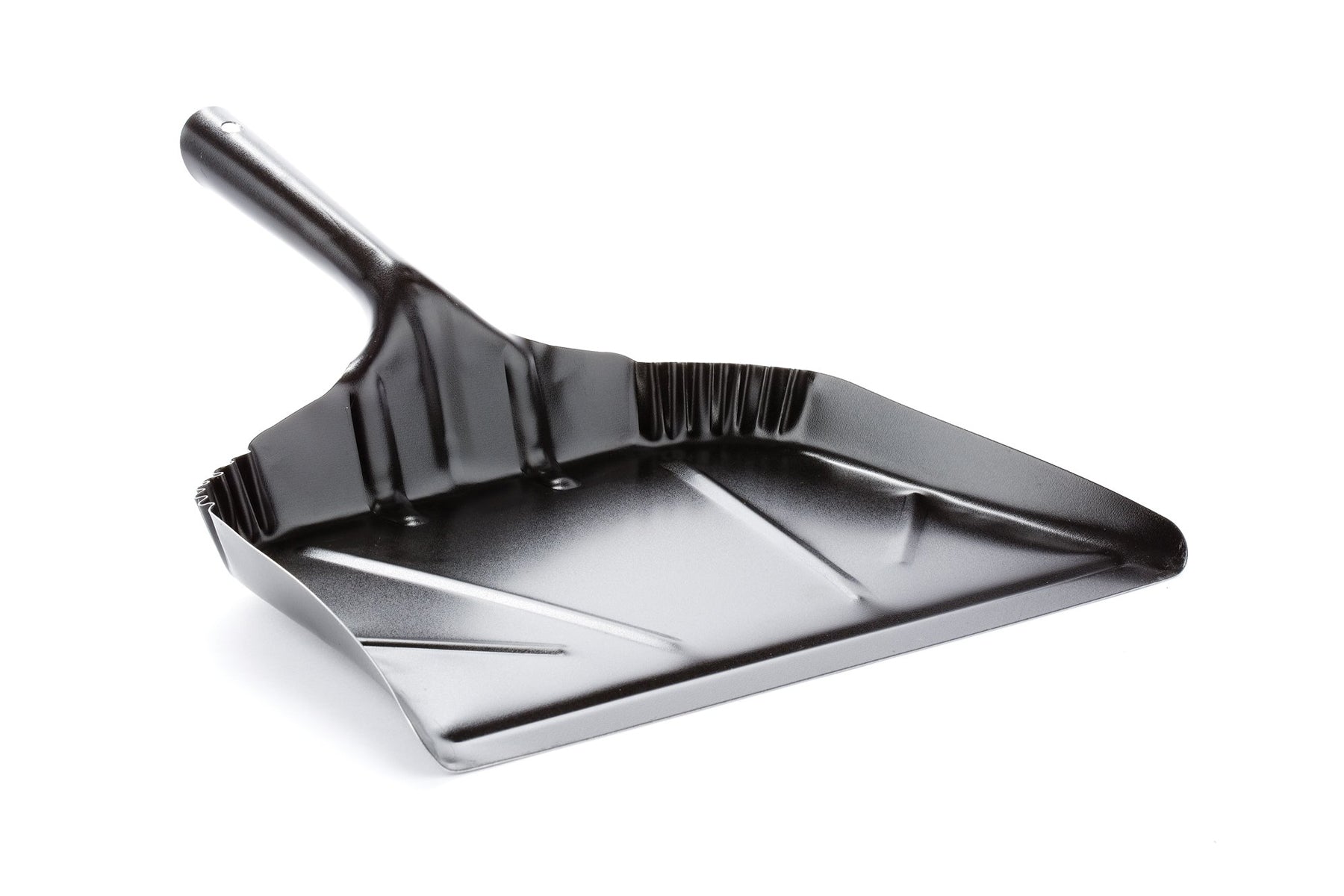 Heavy-Duty 12" Metal Dust Pan – Durable Steel Construction with Defined Leading Edge for Precise, Efficient Dirt and Debris Pickup Every Time