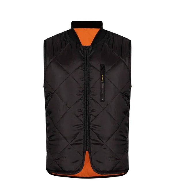 Nat’s Reversible High-Visibility Quilted Work Vest – CSA Z96-22 Class 1 & 2 Compliant, 150 g/m² Insulated, 3M 4″ Reflective Tape | Sizes: S–3XL