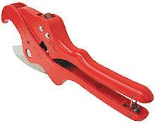 MCC 1-1/3" Ratcheting PVC Pipe Cutter | Lightweight Alloy Body with V-Groove Jaw for Clean Cutting of PVC, Conduit, and Polyethylene Gas Pipe