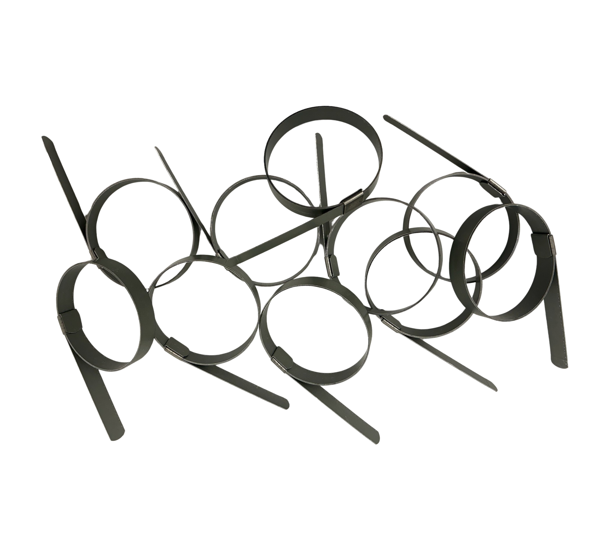 Plated Carbon Steel Punch Clamps – 10 Pack | Durable Hose Clamps for 13/16" to 8" OD Hoses | Ideal for Layflat, Suction & General-Purpose Use