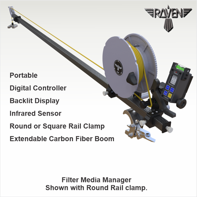 Raven S-60100 Filter Media Manager for Backwash Bed Expansion | Red Light Sensor, Digital Readout, 25-Ft Cable | Ensure EPA-Compliant Filtration