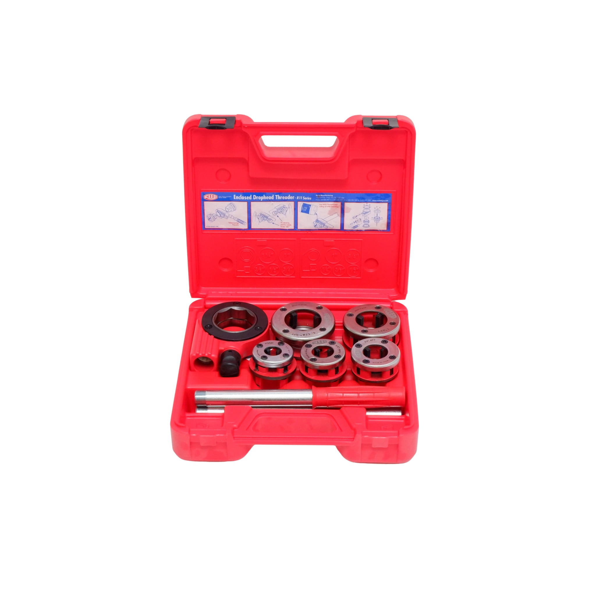 Enclosed Ratchet Threader Set for 3/8" to 1-1/4" NPT Pipe