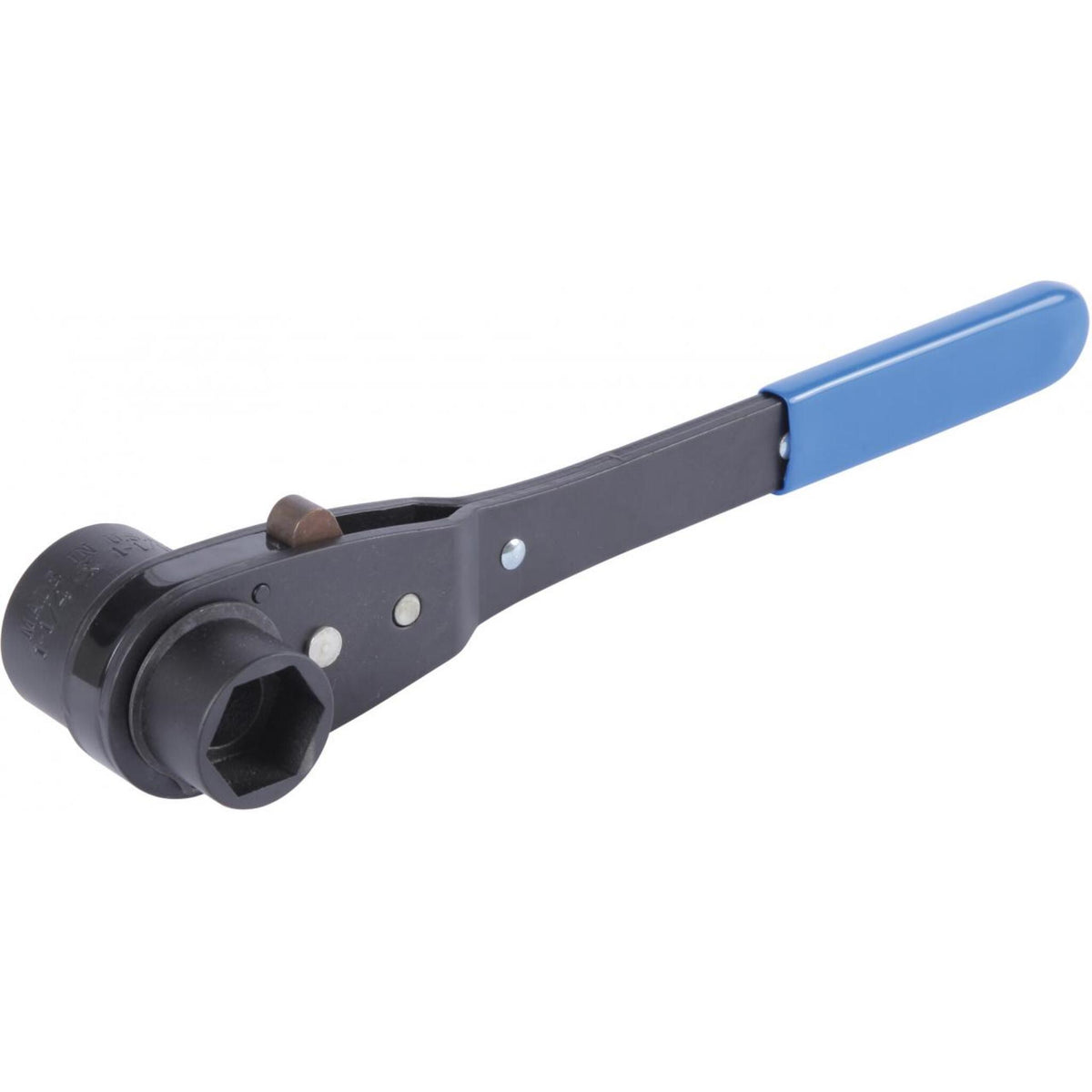 Three Dual Socket Ratchet Wrenches, Six Bolt Sizes, 13 in. Handles, Thru-Bolt Open Center