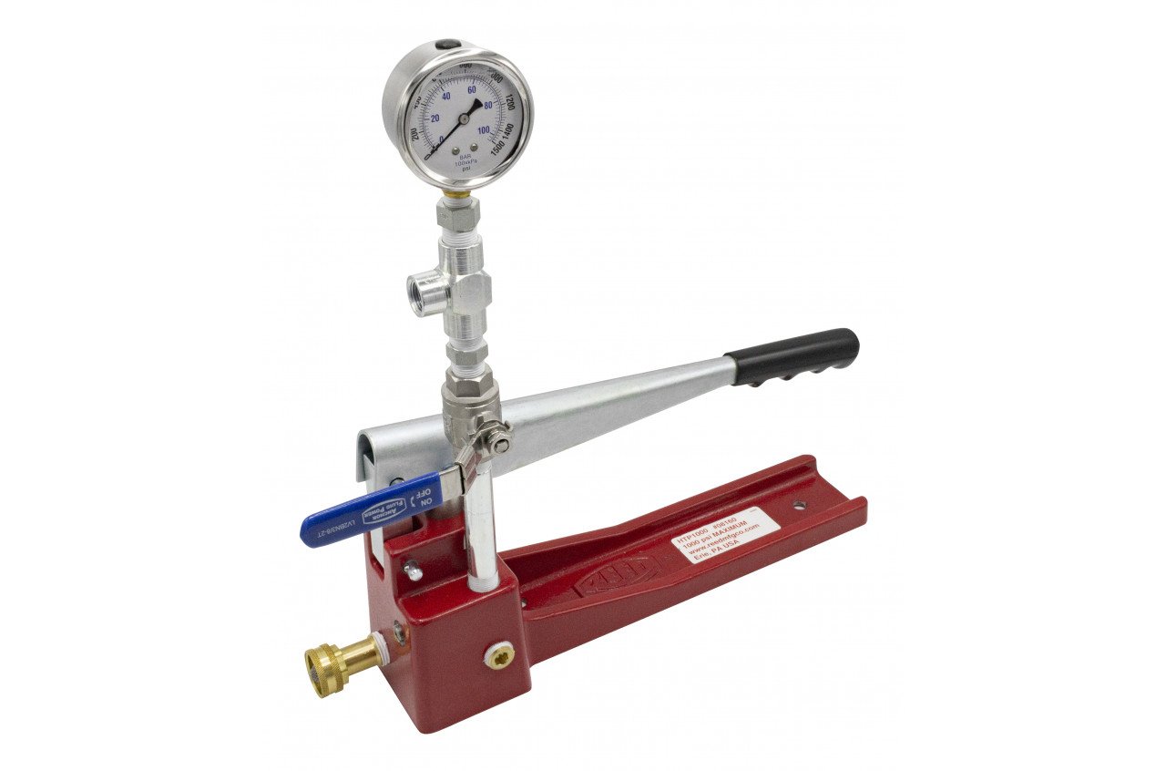Reed HTP1000 Hydrostatic Test Pump 1000 PSI – Manual Pressure Testing Pump for Plumbing, Fire Systems, and Utilities
