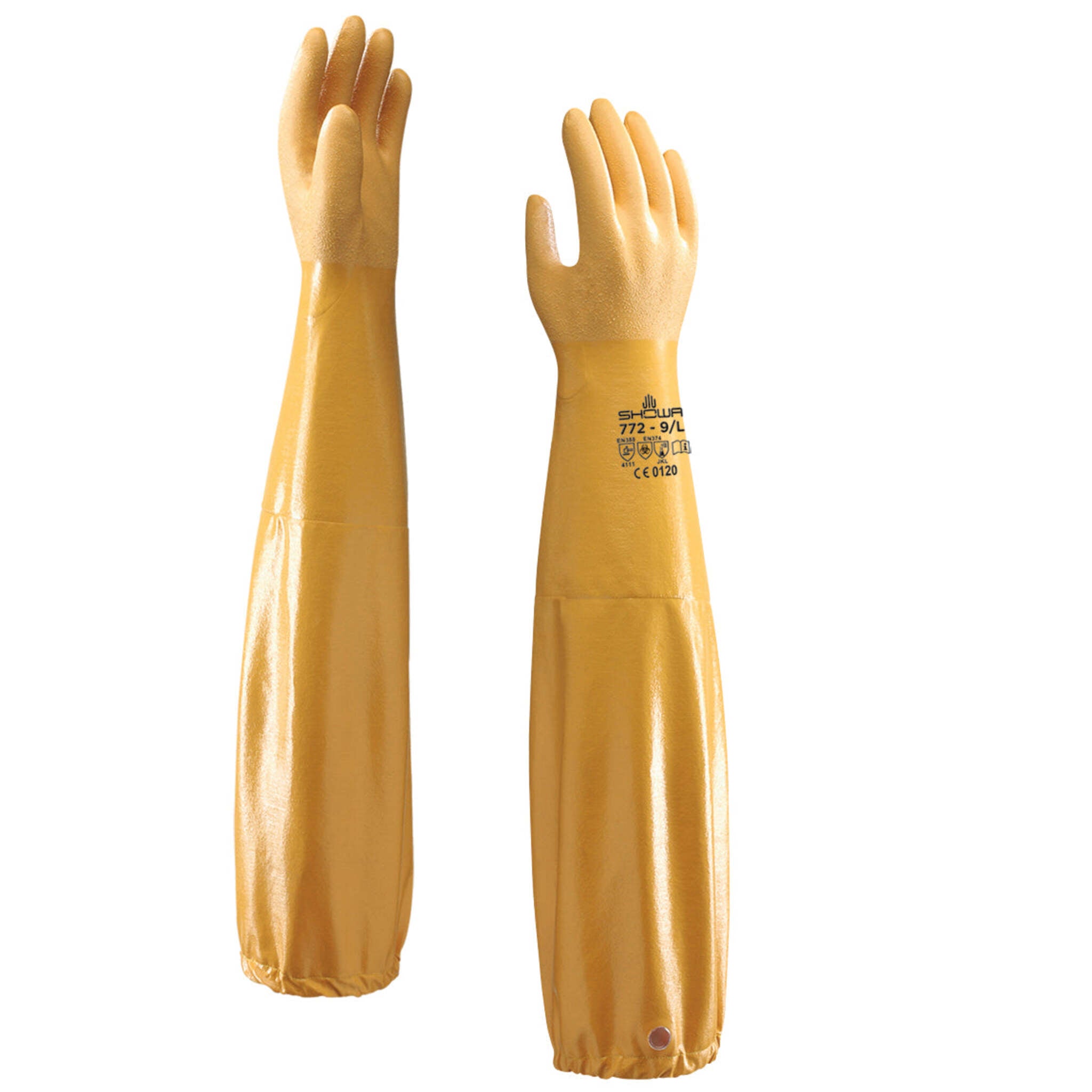 Showa® Atlas® 772 Chemical Resistant Nitrile Gloves - 26" Length Work Gloves and Hats - Cleanflow