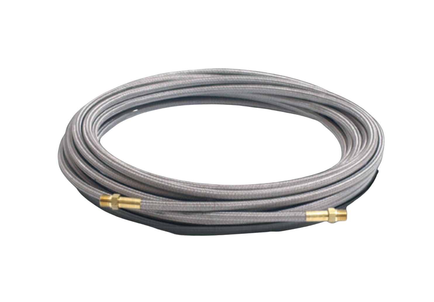 Stainess Steel Braid Drain Cleaning Hose – with Teflon Core for Electric Jetter Machines | 3,000 PSI for 1.5"–3" Lines | 3/16" & 1/4" Sizes Available