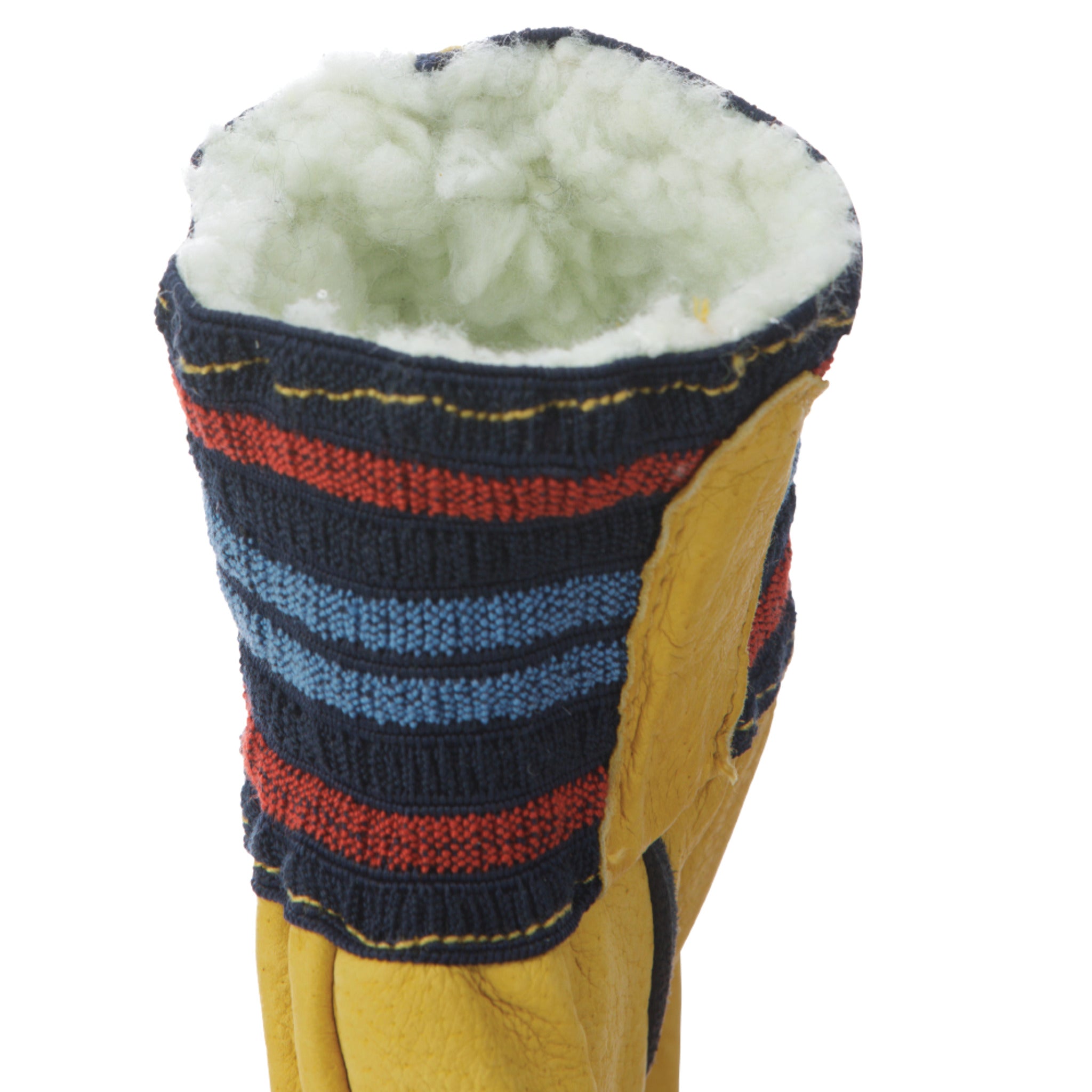 Tough Duck G374 Comfort Pile Lined Leather Mitts – Elastic Cuff, Genuine Leather, Sizes M-XL