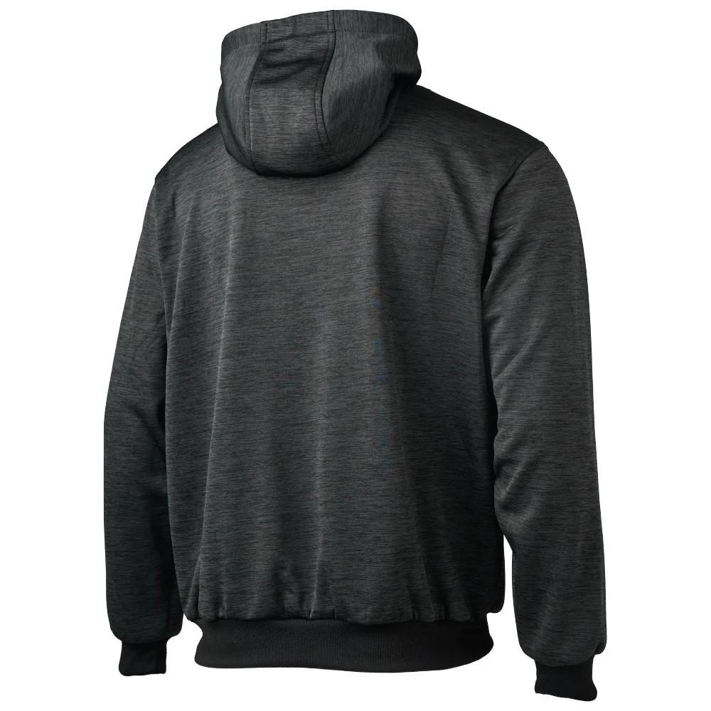 Tough Duck WJ46 Ultimate Work Hoodie back view in dark heather grey