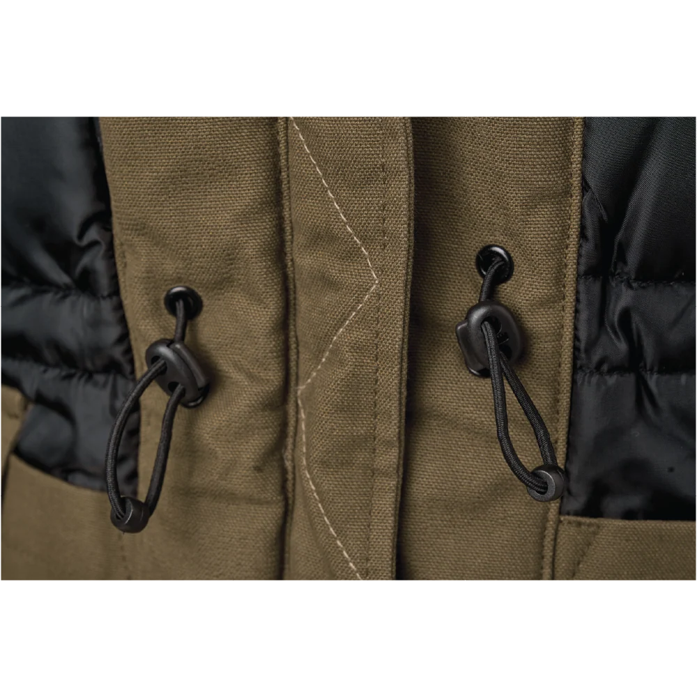 Tough Duck WJ48 women’s parka adjustable drawcord waist detail
