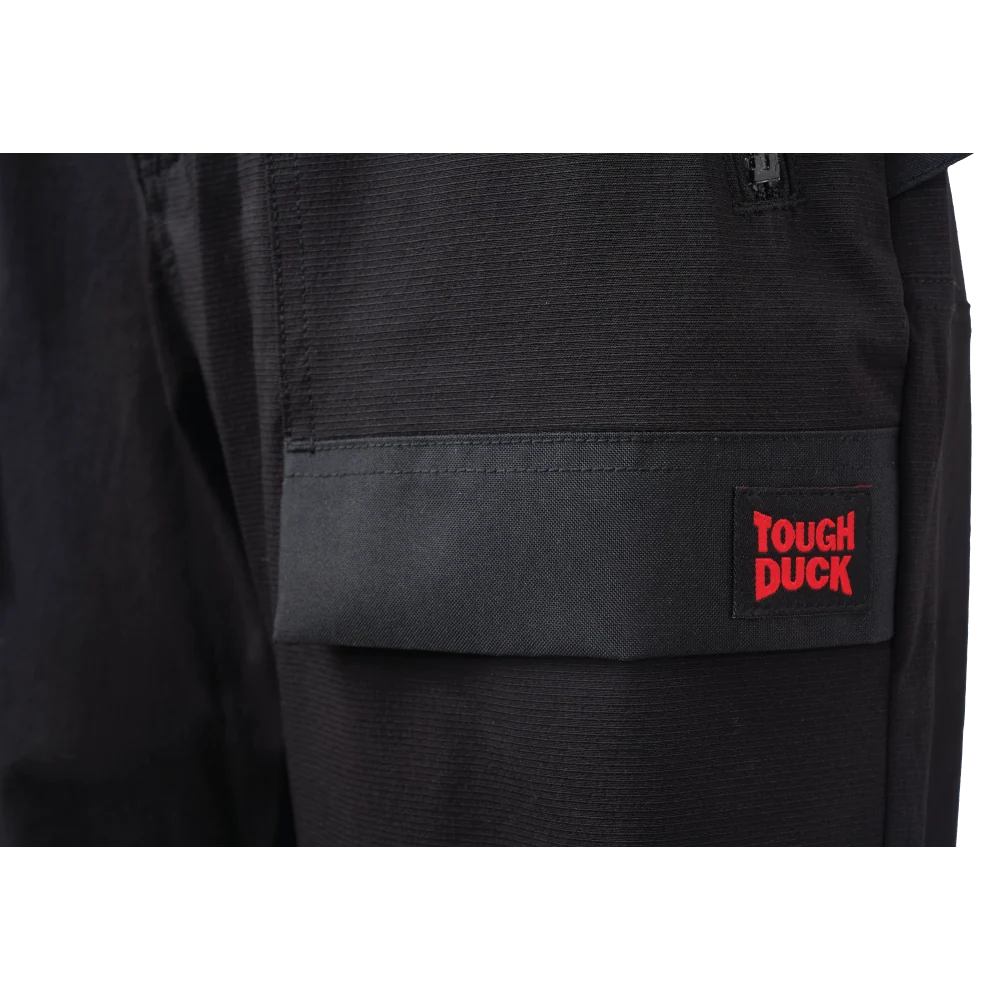Tough Duck WP18 women’s jogger logo and reinforced panel detail