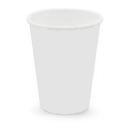 Single Wall PE Lined White Paper Cups for Hot Beverages