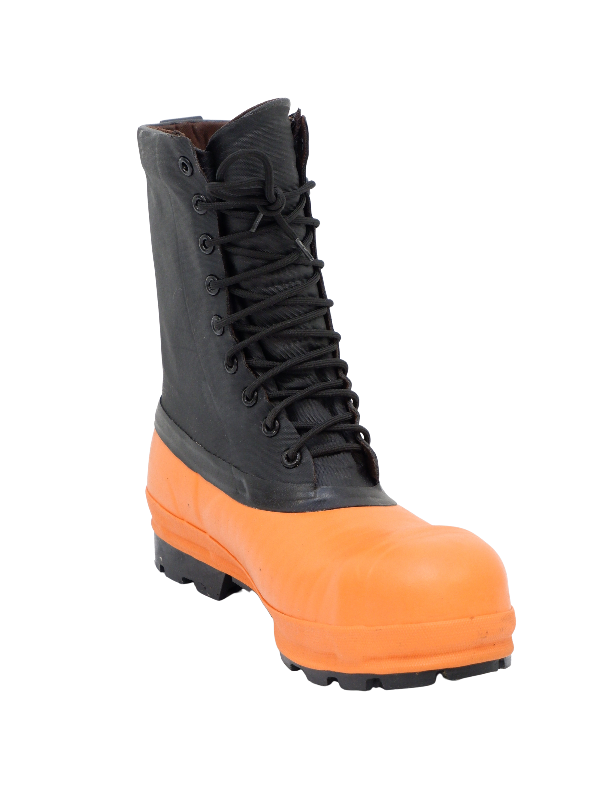 Steel Toe Forestry Boots with Chemical-Resistant NBR Lug Sole and Ice Stud Compatibility, Sizes 9 to 13