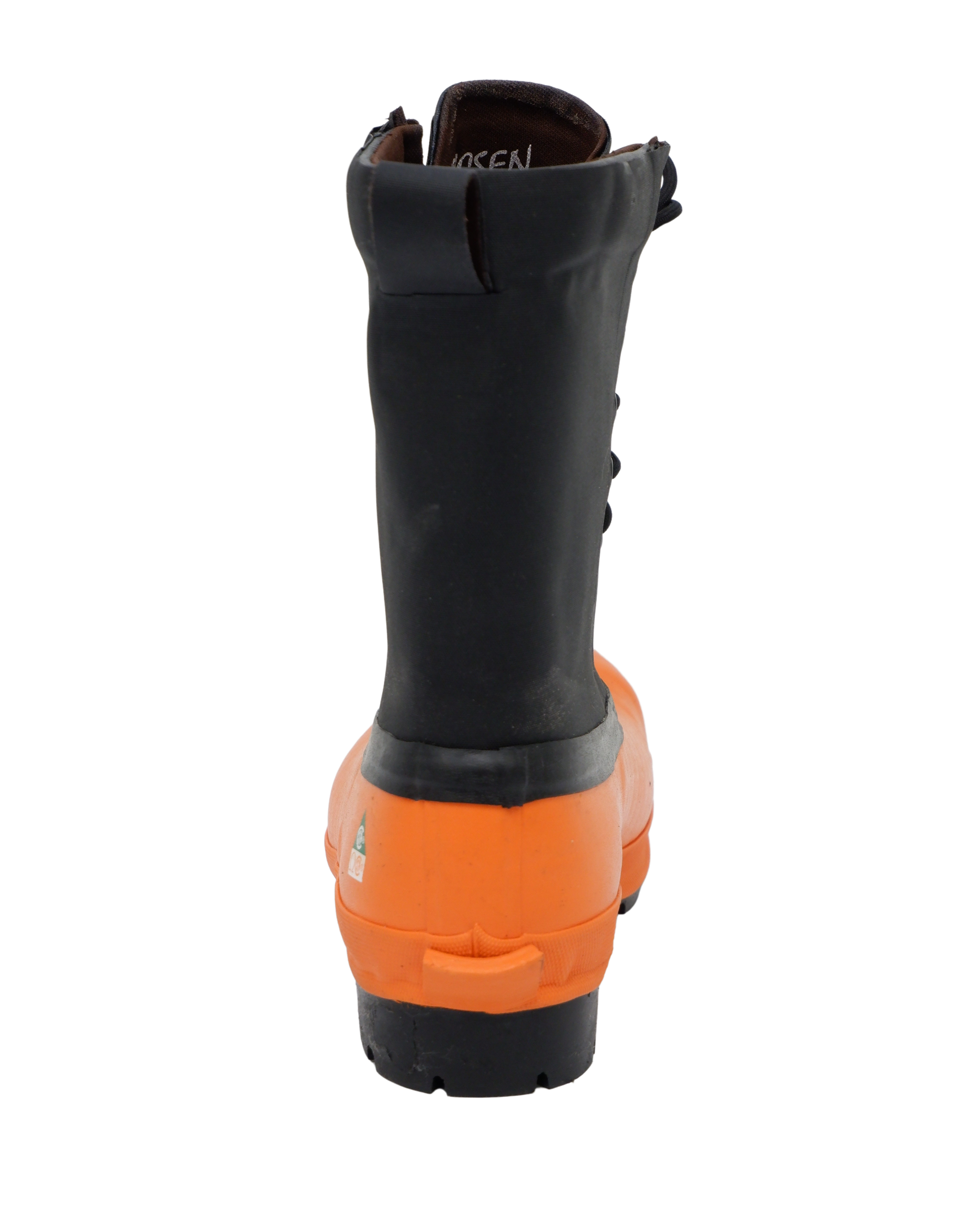 Steel Toe Forestry Boots with Chemical-Resistant NBR Lug Sole and Ice Stud Compatibility, Sizes 9 to 13