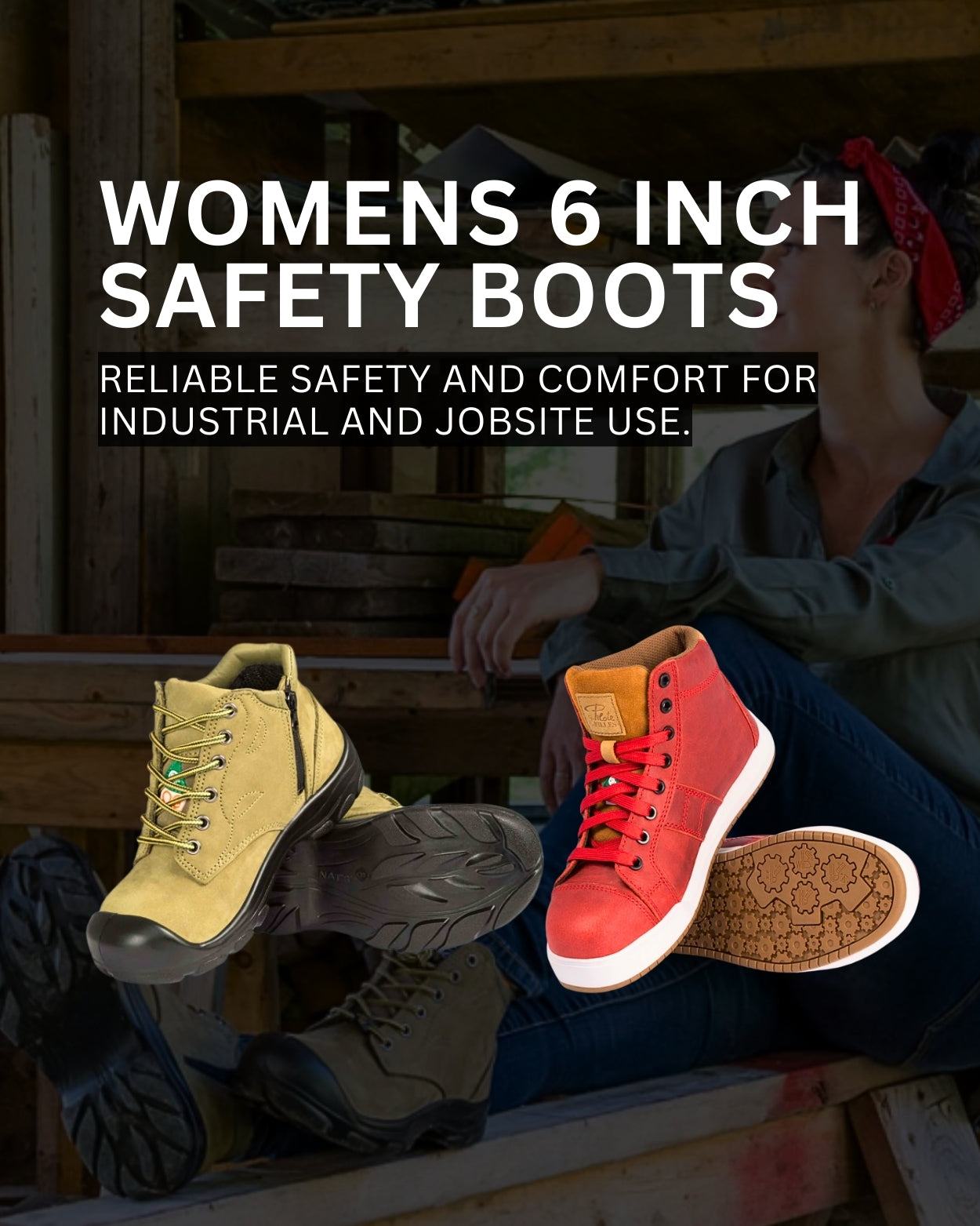 Womens 6 Inch Safety Boots Banner