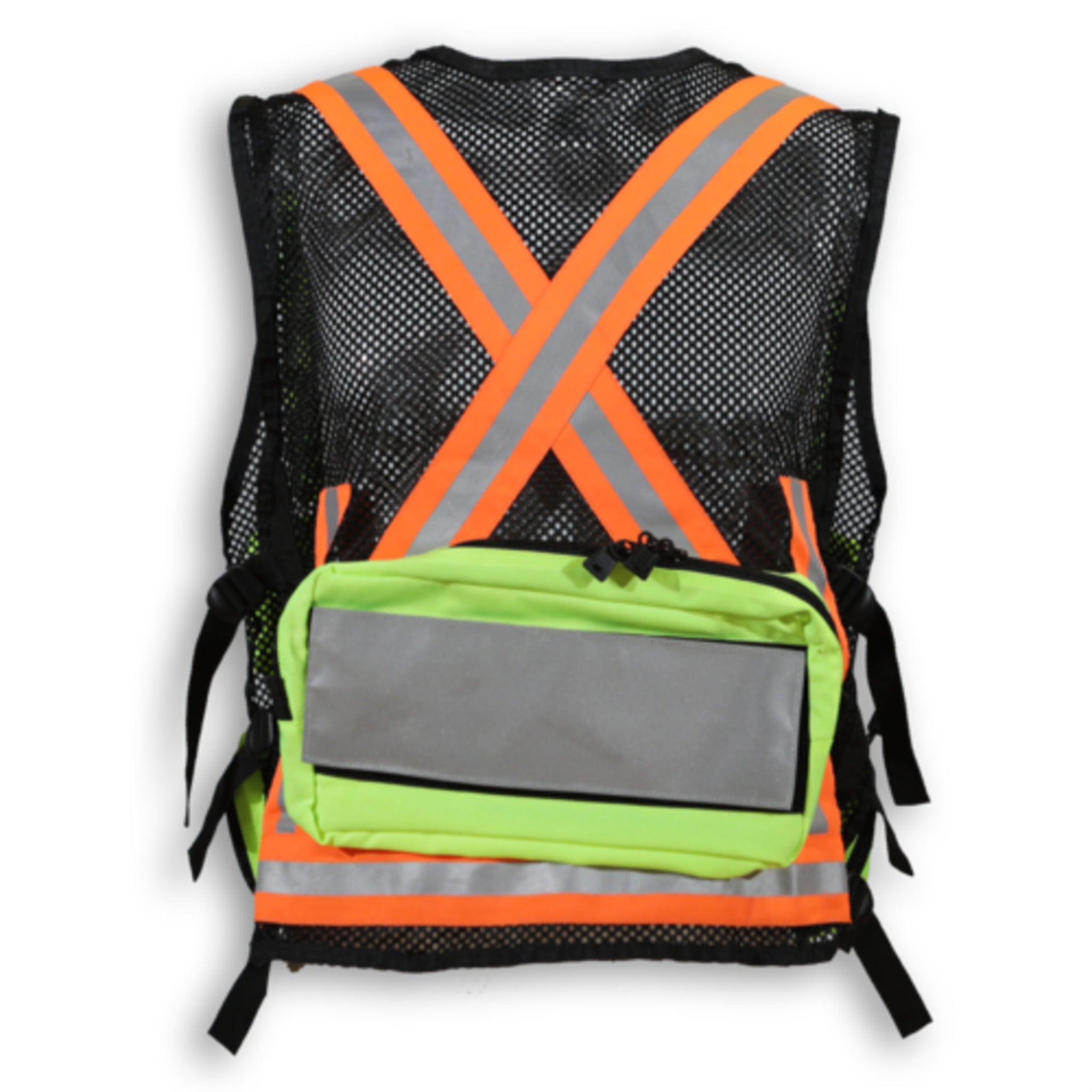 YellowBigNylonMeshFirstAidSafetyVest