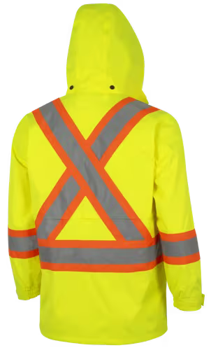 Pioneer Hi-Vis Rain Jacket + Fleece Hoodie 3-in-1 Workwear Combo – ANSI/CSA Compliant All-Weather Safety Kit for Harsh Job Sites | Sizes S-4XL