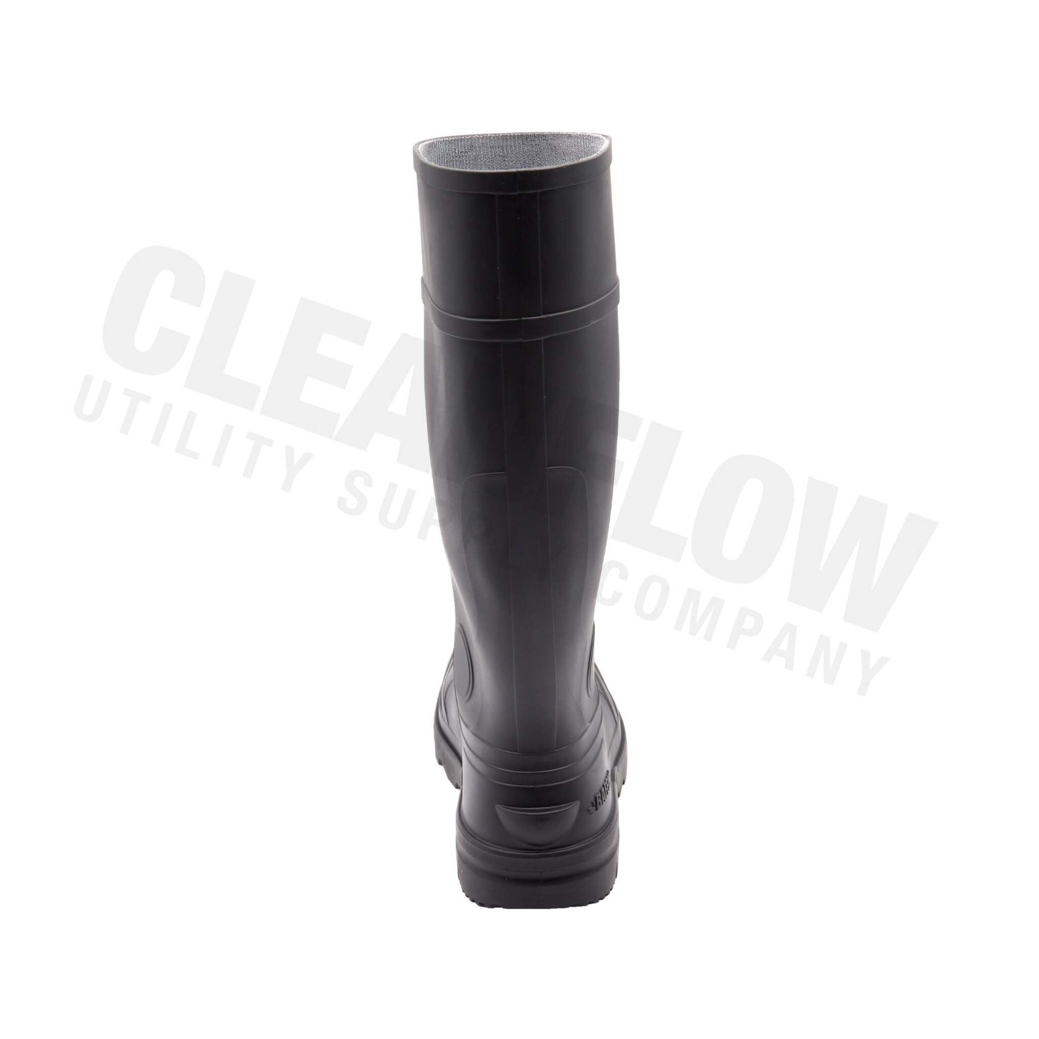 Rear heel view of Baffin Blackhawk waterproof work boot.