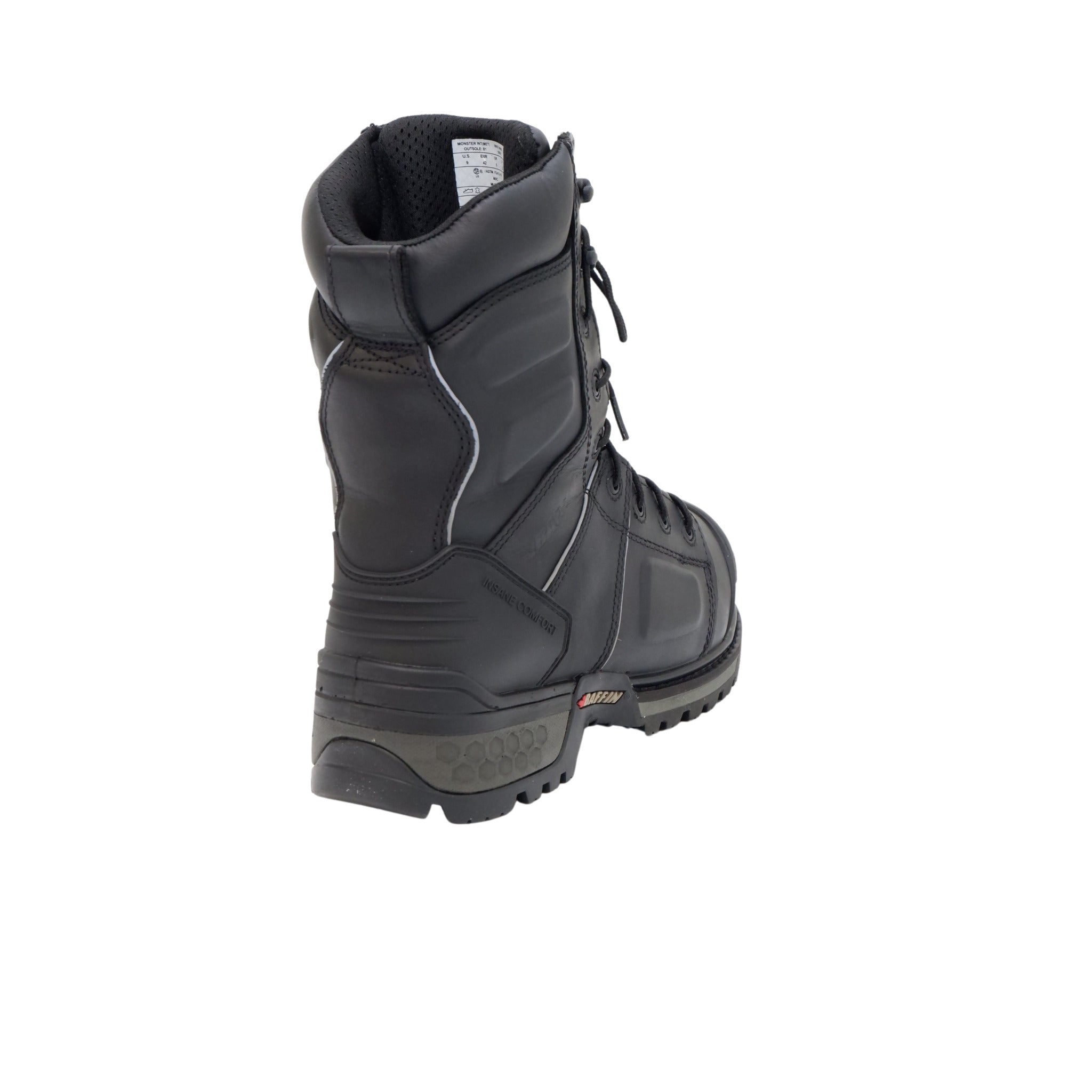 Rear angled view of Baffin Monster Internal Metguard safety boot.