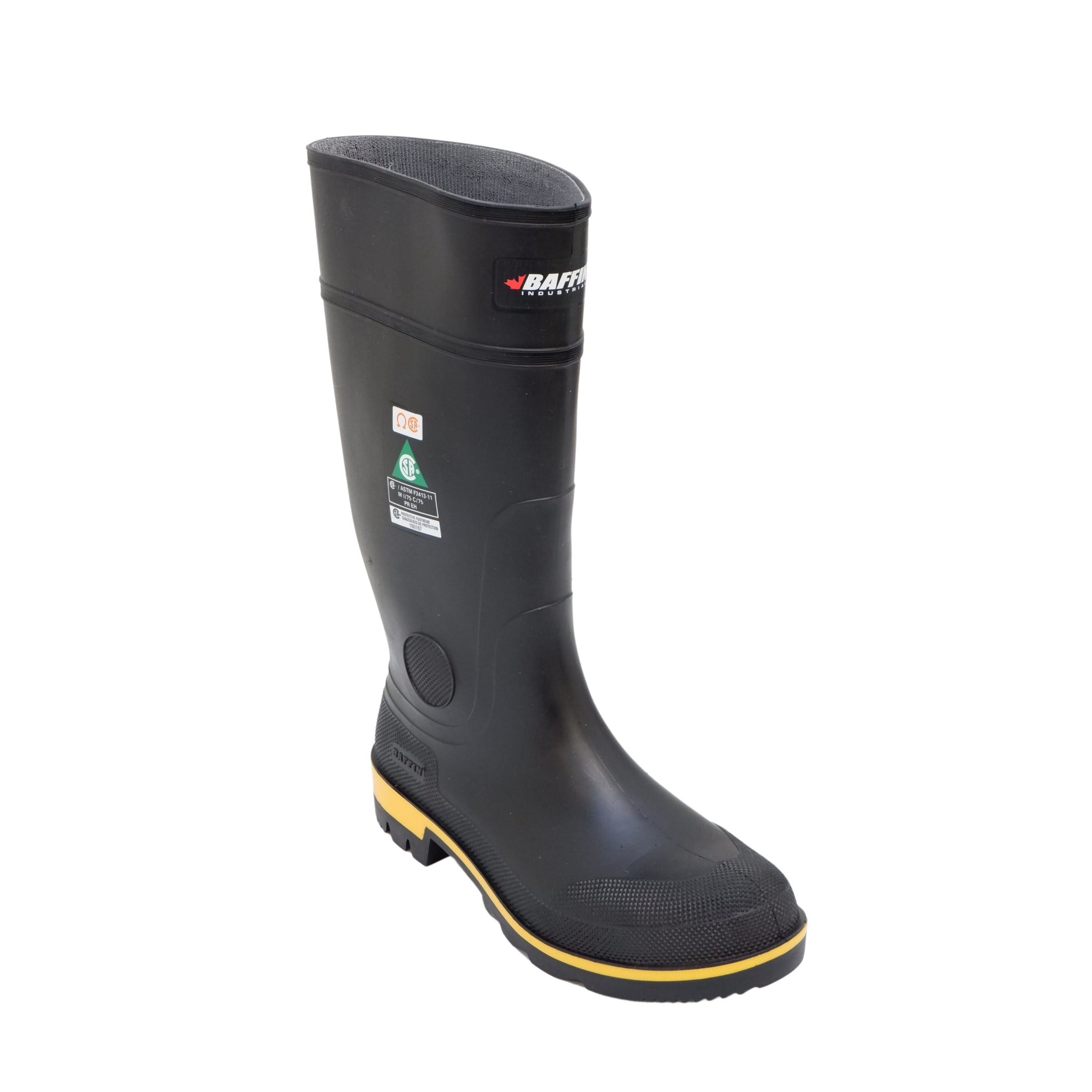 Side view black Baffin Maximum STP waterproof safety boot