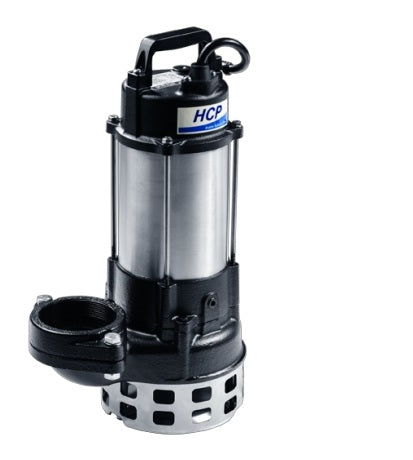 HCP F-31UV 1 HP 3" Submersible Trash Pump | 145 GPM Flow Rate | Handles 1-3/16" Solids | Available in 120V + 240V Single Phase | Cast Iron & SS Build