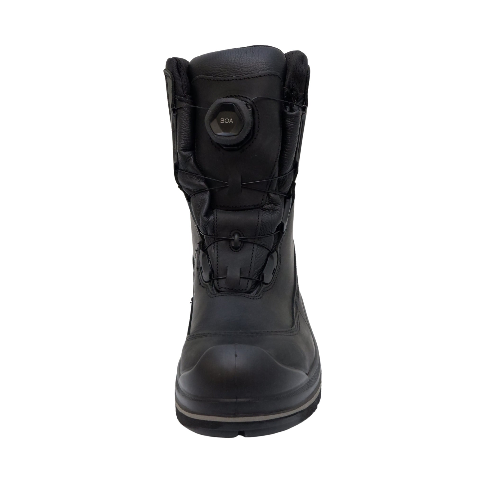 Front view showing protective composite toe cap