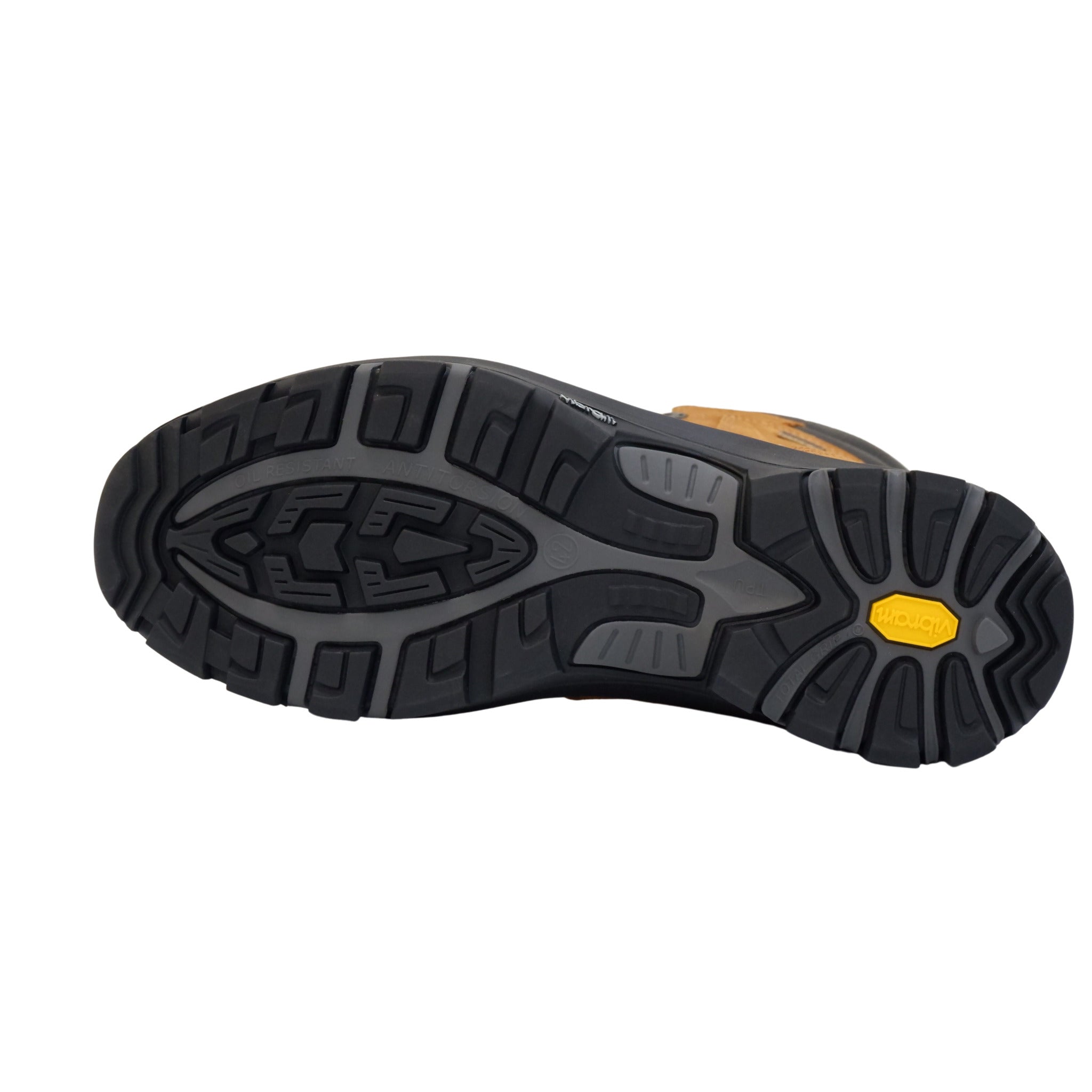 Angled outsole view highlighting grip and tread