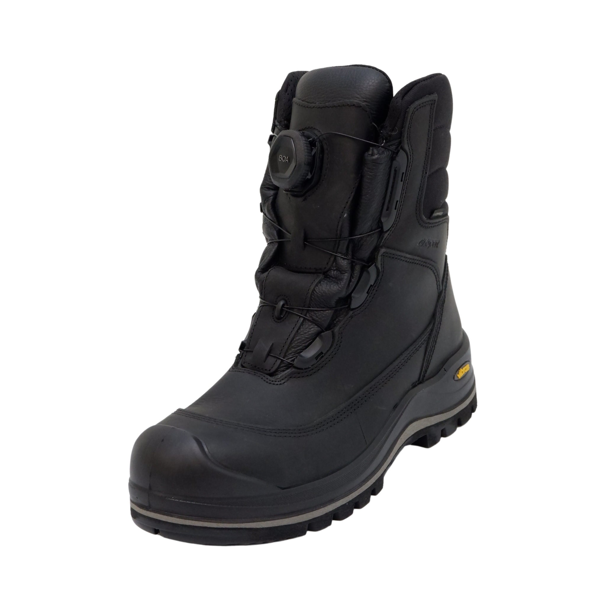 Front angled view of insulated winter work boot