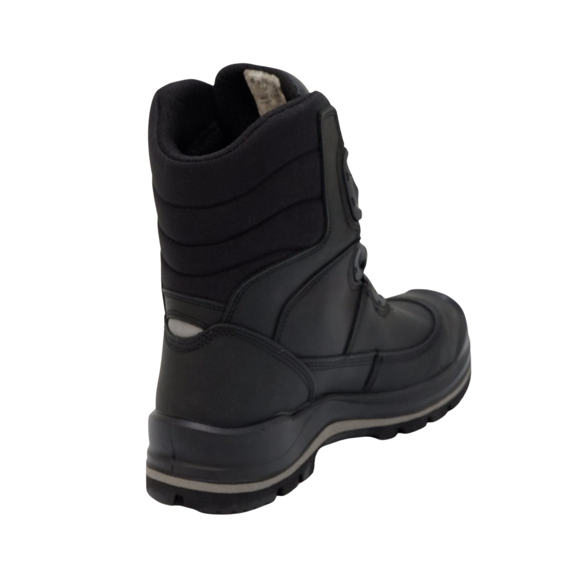 Rear angled view showing heel and ankle support